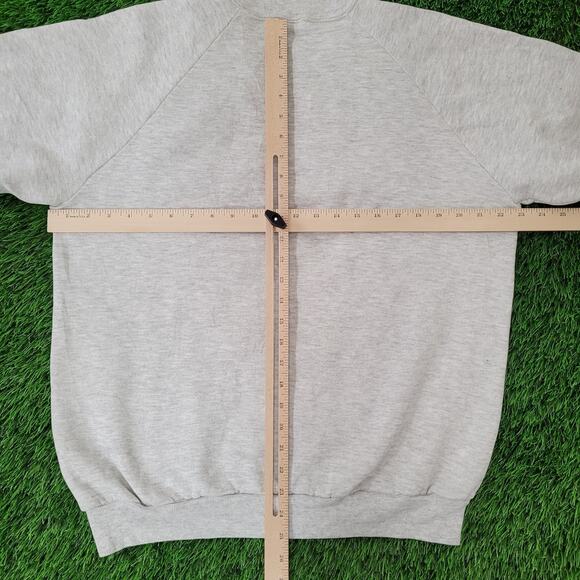 Vintage 80s Funny Fisherman Humor Sweatshirt XL 23x25 Gray - Picture 3 of 14